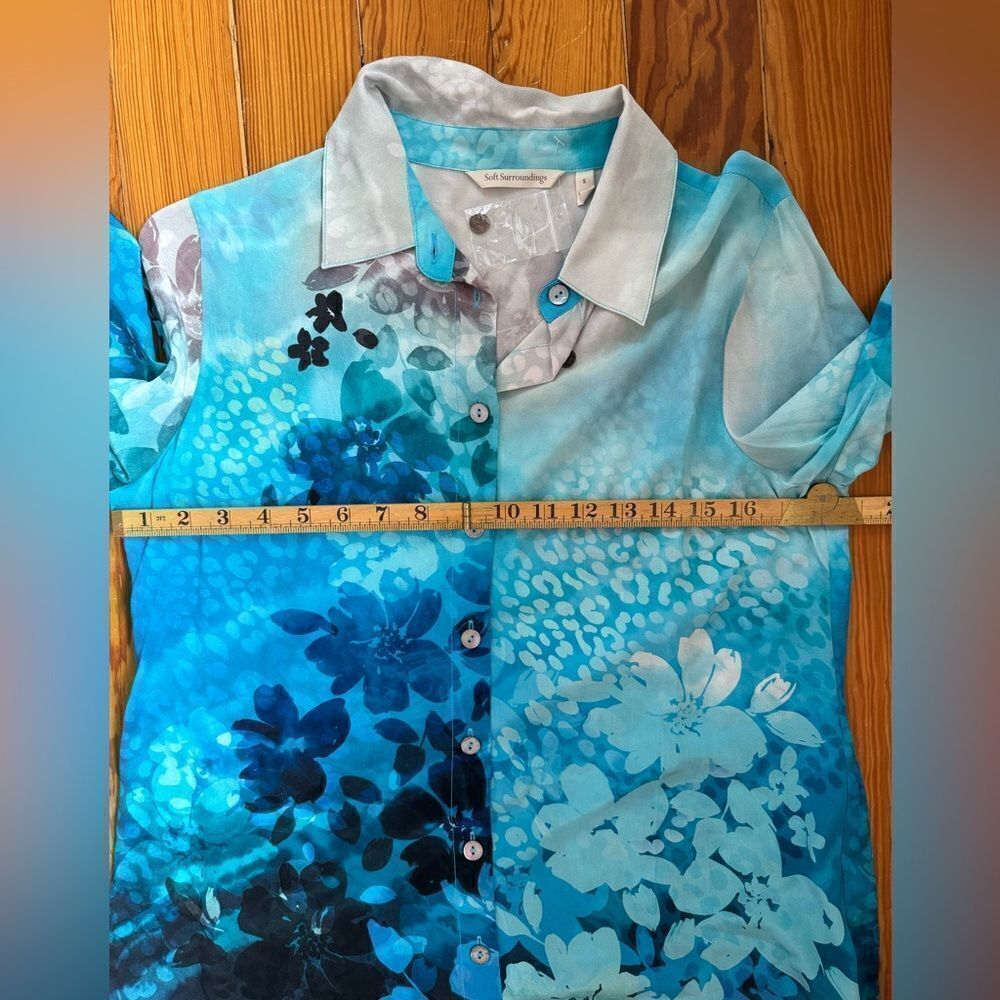 NWT Soft Surroundings Silk Blouse - Picture 7 of 7
